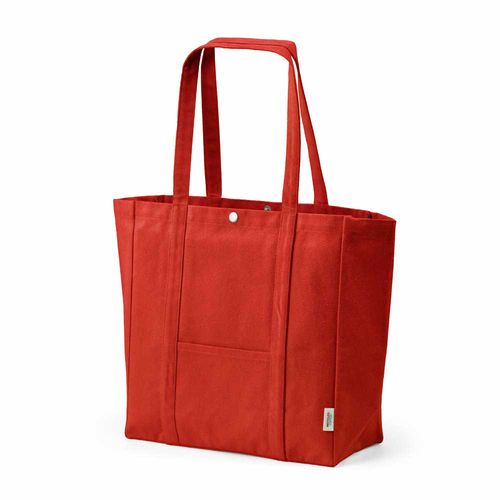 Bolsa de la compra Damavand, algodón rCotton de 360 g/m². Cierre con botones a presión