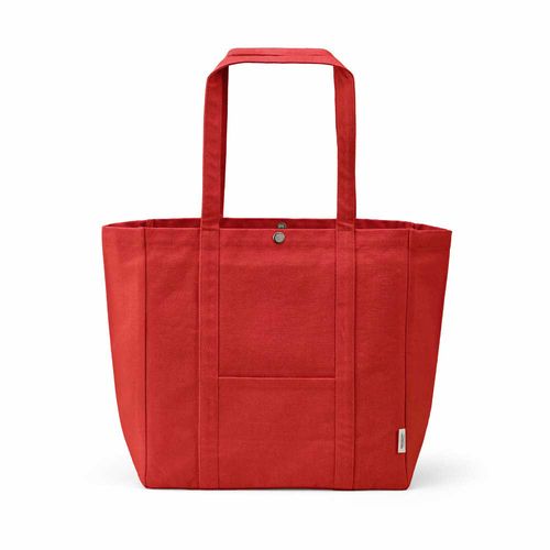 Bolsa de la compra Damavand, algodón rCotton de 360 g/m². Cierre con botones a presión