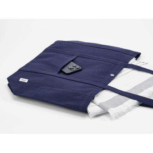 Bolsa de la compra Damavand, algodón rCotton de 360 g/m². Cierre con botones a presión