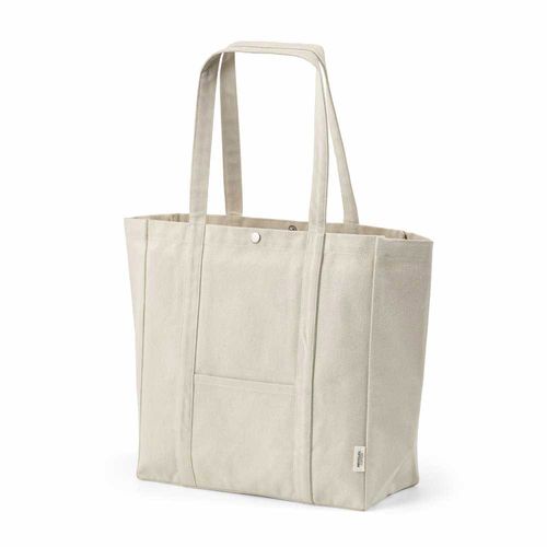 Bolsa de la compra Damavand, algodón rCotton de 360 g/m². Cierre con botones a presión