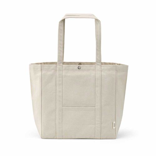 Bolsa de la compra Damavand, algodón rCotton de 360 g/m². Cierre con botones a presión