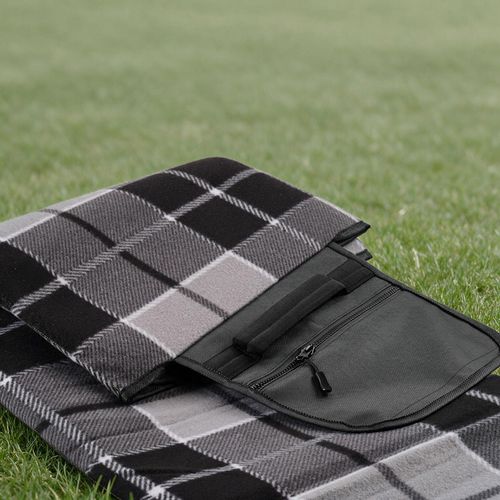 gray Manta Siza de rPET. Manta plegable para picnic