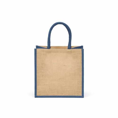 azul marino Bolsa de la compra Nuptse de yute. 34 cm de asas