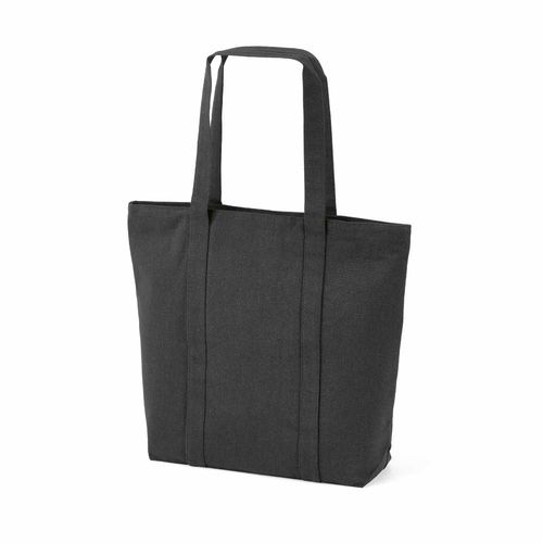 black Bolsa de la compra Illimani, algodón rCotton de 360 g/m². Asas de 65 cm
