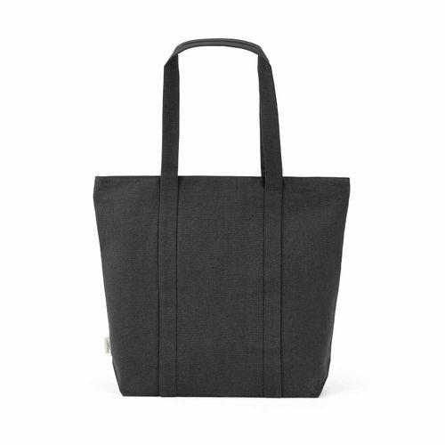 black Bolsa de la compra Illimani, algodón rCotton de 360 g/m². Asas de 65 cm