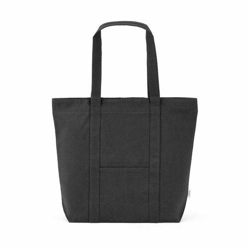 black Bolsa de la compra Illimani, algodón rCotton de 360 g/m². Asas de 65 cm