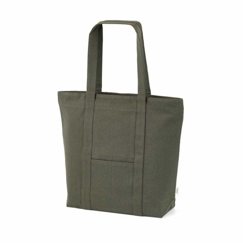 ejército verde Bolsa de la compra Illimani, algodón rCotton de 360 g/m². Asas de 65 cm