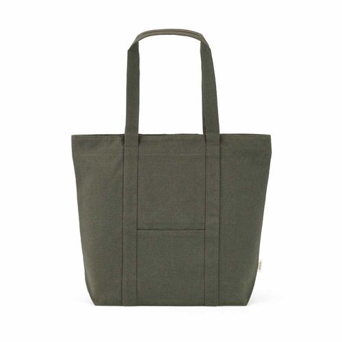 ejército verde Bolsa de la compra Illimani, algodón rCotton de 360 g/m². Asas de 65 cm