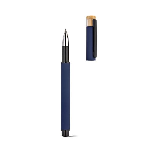 azul marino Bolígrafo roller Thoreau de aluminio. Azul, 0,6 km, tinta gel Dokumental®