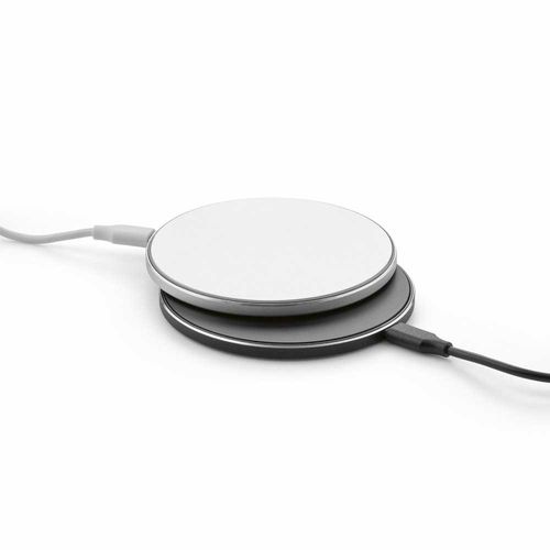 black Cargador inalámbrico Meitner de aluminio. 15 W. Puerto USB-C