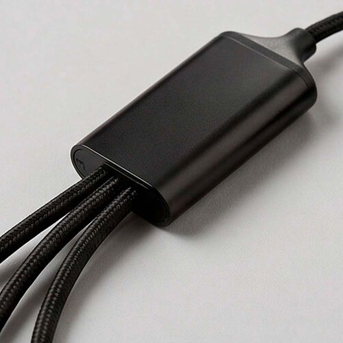 black Cable Turing 5 en 1 de rPVC. 1,2 m, 10 W