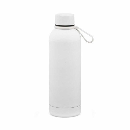 white Botella Hudson rSS de 540 ml. De doble pared y a prueba de fugas. Acabado de goma