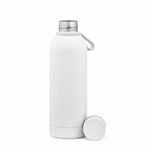 white Botella Hudson rSS de 540 ml. De doble pared y a prueba de fugas. Acabado de goma
