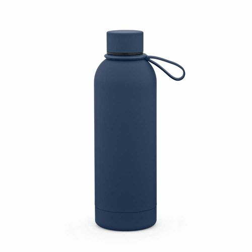 azul marino Botella Hudson rSS de 540 ml. De doble pared y a prueba de fugas. Acabado de goma