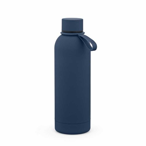 azul marino Botella Hudson rSS de 540 ml. De doble pared y a prueba de fugas. Acabado de goma