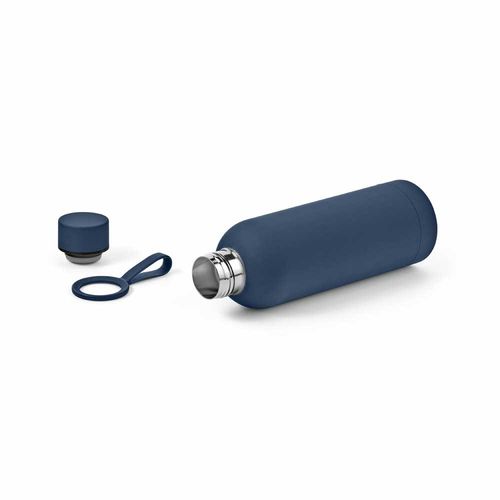 azul marino Botella Hudson rSS de 540 ml. De doble pared y a prueba de fugas. Acabado de goma