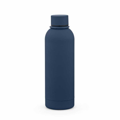 azul marino Botella Hudson rSS de 540 ml. De doble pared y a prueba de fugas. Acabado de goma