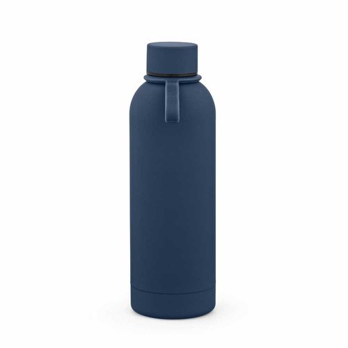 azul marino Botella Hudson rSS de 540 ml. De doble pared y a prueba de fugas. Acabado de goma