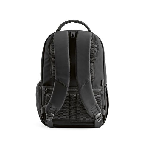 black Mochila Chicago de 20 litros de rPET. Capacidad para un portátil de 17