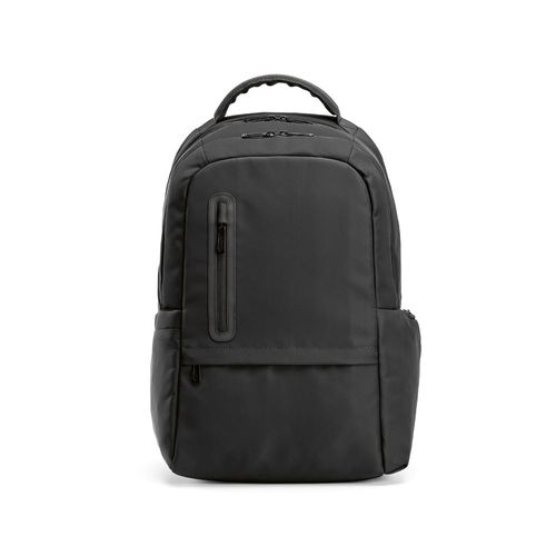 black Mochila Chicago de 20 litros de rPET. Capacidad para un portátil de 17