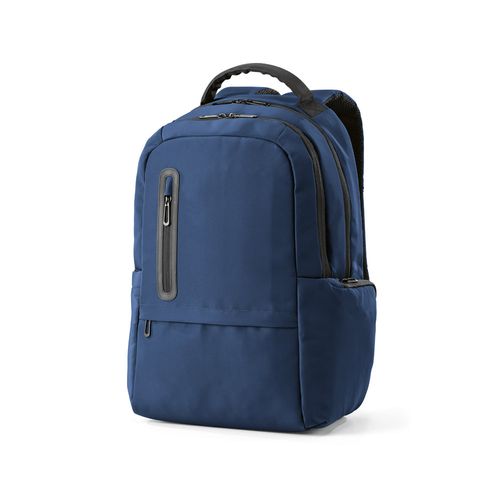 azul marino Mochila Chicago de 20 litros de rPET. Capacidad para un portátil de 17