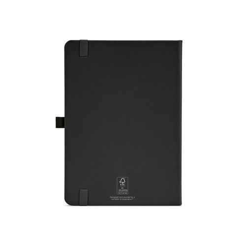 black Cuaderno Dumas A5 con tapa dura de rPU. 70 g/m², FSC®, 160 páginas