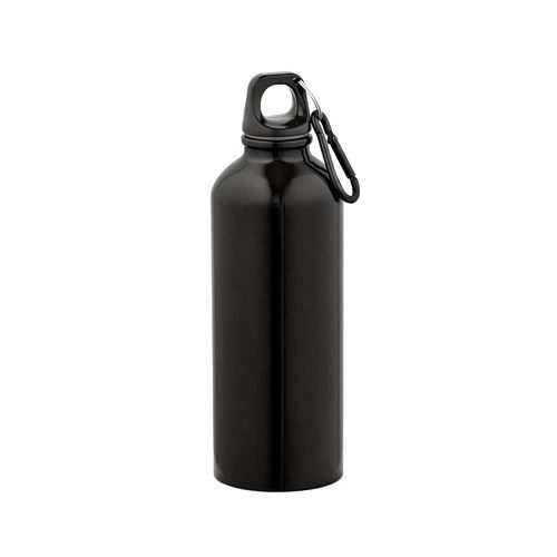black Botella Drava rSS de 530ml. De pared simple y a prueba de fugas. Mosquetón en la tapa