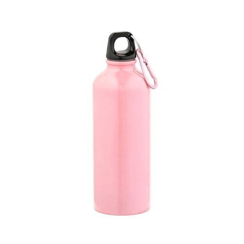rosa claro Botella Drava rSS de 530ml. De pared simple y a prueba de fugas. Mosquetón en la tapa