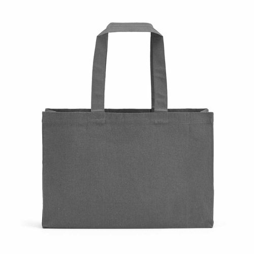 gray Bolsa de la compra Makalu de algodón reciclado. 280 g/m². Asas de 65 cm