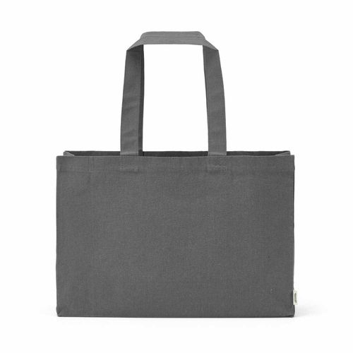 gray Bolsa de la compra Makalu de algodón reciclado. 280 g/m². Asas de 65 cm