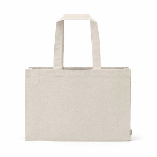 natural Bolsa de la compra Makalu de algodón reciclado. 280 g/m². Asas de 65 cm