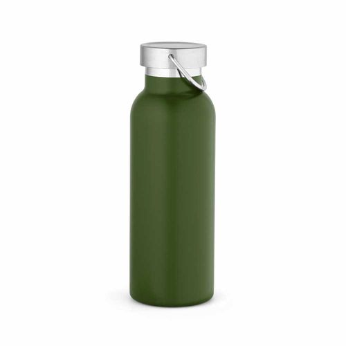 ejército verde Botella Sado rSS de 560 ml. De doble pared y a prueba de fugas. Tapa con asa.