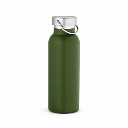 ejército verde Botella Sado rSS de 560 ml. De doble pared y a prueba de fugas. Tapa con asa.