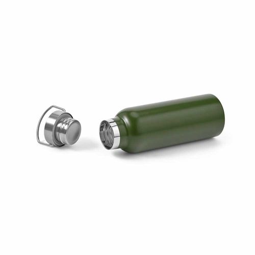 ejército verde Botella Sado rSS de 560 ml. De doble pared y a prueba de fugas. Tapa con asa.