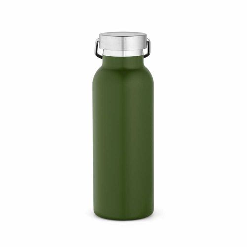 ejército verde Botella Sado rSS de 560 ml. De doble pared y a prueba de fugas. Tapa con asa.