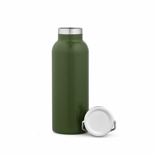 ejército verde Botella Sado rSS de 560 ml. De doble pared y a prueba de fugas. Tapa con asa.