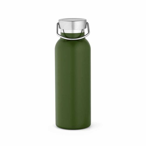 ejército verde Botella Sado rSS de 560 ml. De doble pared y a prueba de fugas. Tapa con asa.