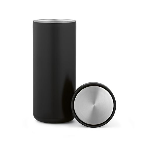 black Vaso de viaje Rhine rInox de 600 ml. Aislamiento al vacío y tapa de 360º