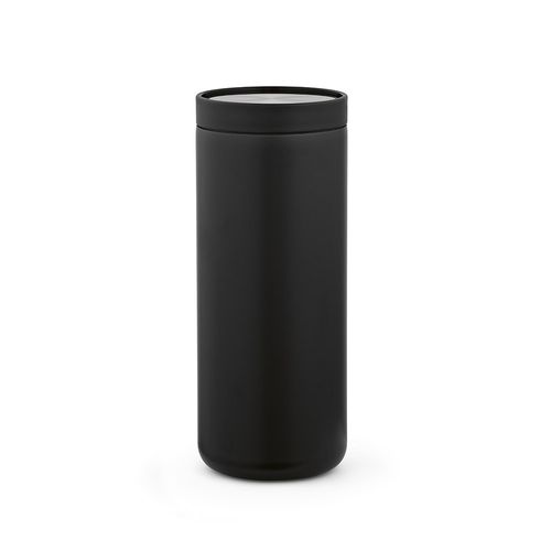 black Vaso de viaje Rhine rInox de 600 ml. Aislamiento al vacío y tapa de 360º