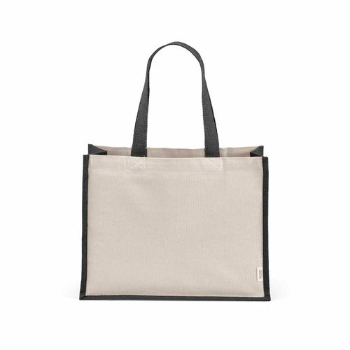 black Bolsa de la compra Maglic. Algodón rCotton de 300 g/m² y yute