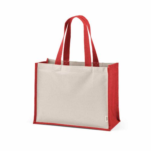 red Bolsa de la compra Maglic. Algodón rCotton de 300 g/m² y yute