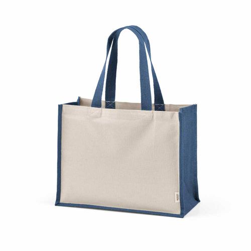 azul marino Bolsa de la compra Maglic. Algodón rCotton de 300 g/m² y yute
