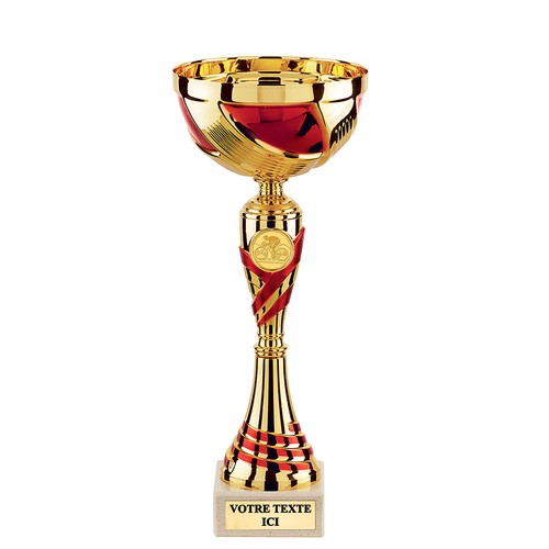 Coupe or rouge - Socle marbre - 1