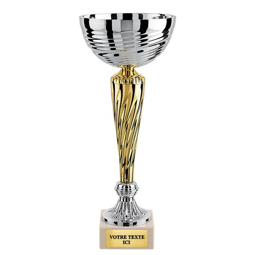 Coupe or argent - Socle marbre - 1