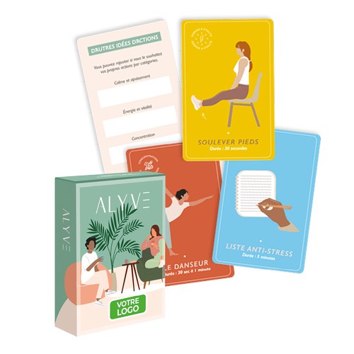 Jeu de carte sur le bien-être au travail personnalisé - Alyve