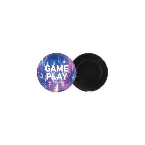 Metalen button 50mm met gladde achterkant