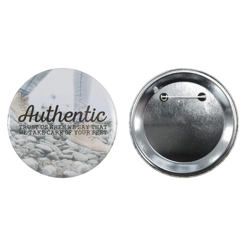 Bouton en métal 75mm personnalisé avec double goupille sertie
