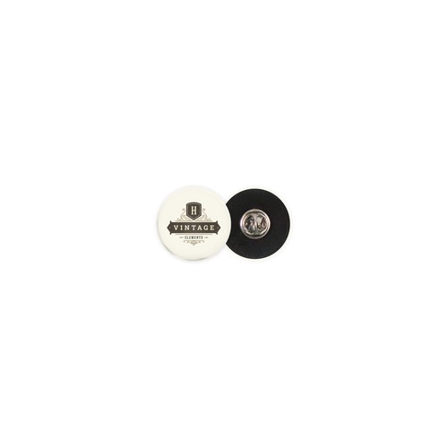 Metalen button 31mm met pin en clutch