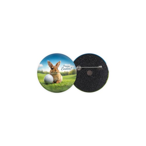 Metalen button 50mm met dubbel gezekerde speld