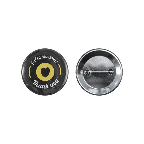Bouton en métal 56mm personnalisé avec goupille à double sertissage